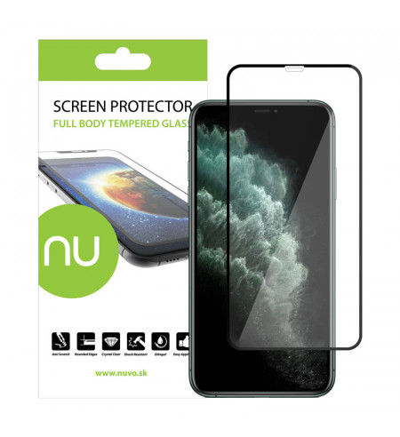 NUVO Fullbody Tempered Glass Screen Protector for Apple iPhone 11 Pro Max black