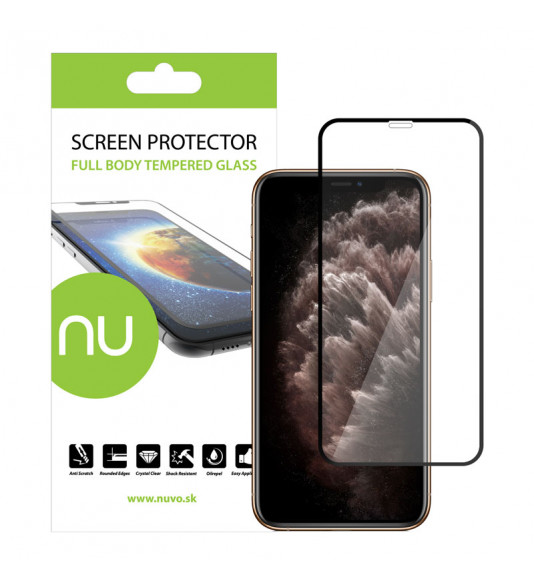 NUVO Fullbody Tempered Glass Screen Protector for Apple iPhone 11 Pro black