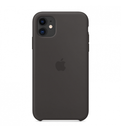Silikónové puzdro Apple na iPhone 11 čierne