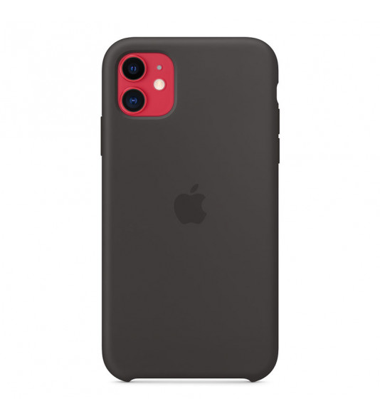 Silikónové puzdro Apple na iPhone 11 čierne