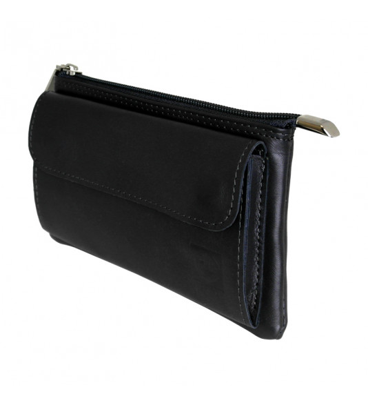 NUVO leather hand bag case for mobile phone black