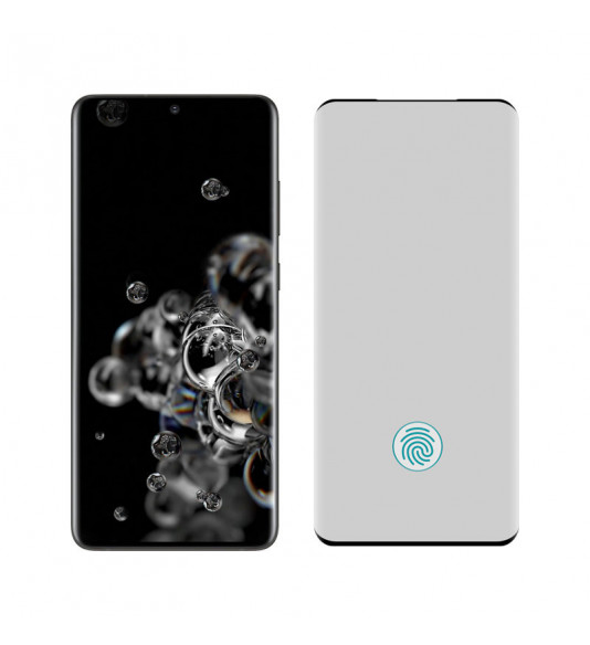 NUVO Fullbody Tempered Glass Screen Protector for Samsung Galaxy S20 Ultra black