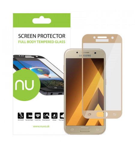 Ochranné sklo NUVO pre Samsung Galaxy A3 2017, zlaté
