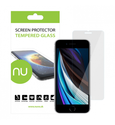 NUVO Tempered Glass Screen Protector for Apple iPhone SE (2020) 2