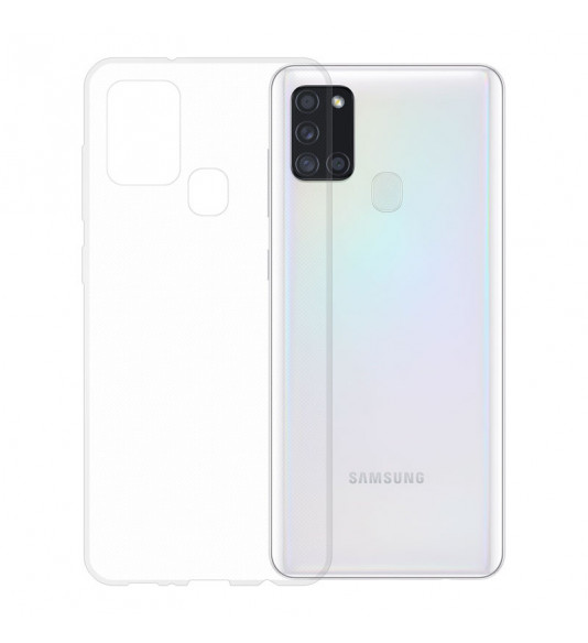 Gumené puzdro pre Samsung Galaxy A21s transparentné