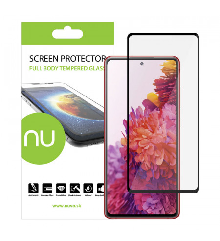 NUVO Tempered Glass Screen Protector for Samsung Galaxy S20 FE black