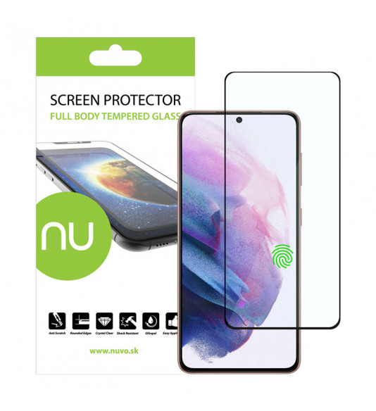 NUVO Tempered Glass Screen Protector for Samsung Galaxy S21 black