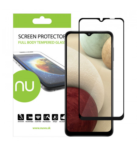 NUVO Tempered Glass Screen Protector for Samsung Galaxy A12 black