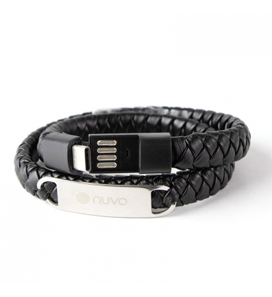 NUVO kábel a náramok USB / USB Typ-C čierny