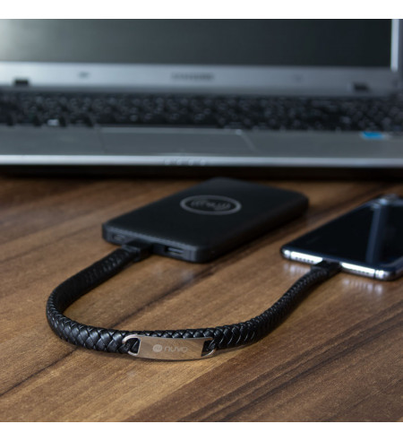 NUVO cable and bracelet USB / USB Type-C black