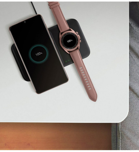 Samsung dual wireless charger with cable and power adaptor black