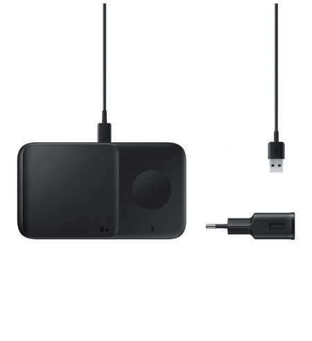 Samsung dual wireless charger with cable and power adaptor black