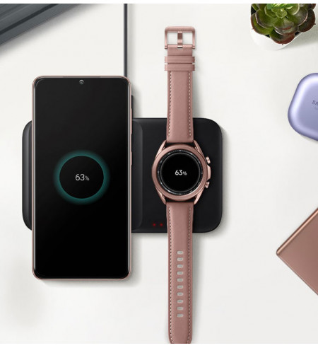 Samsung dual wireless charger with cable and power adaptor black