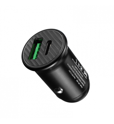 NUVO Car Charger USB-C Power Delivery + USB Quick Charge 2