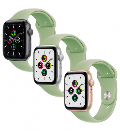 Silicone band for Apple Watch 42/44/45mm M/L green 2