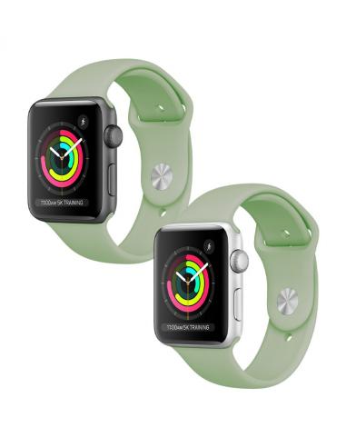 Silicone band for Apple Watch 42/44/45mm M/L green