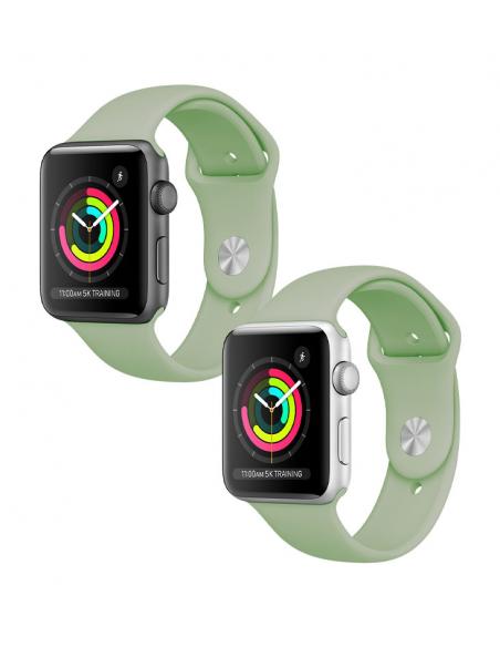 Silicone band for Apple Watch 42/44/45mm M/L green