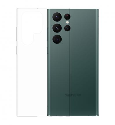 Gumený obal na Samsung Galaxy S22 Ultra priehľadný