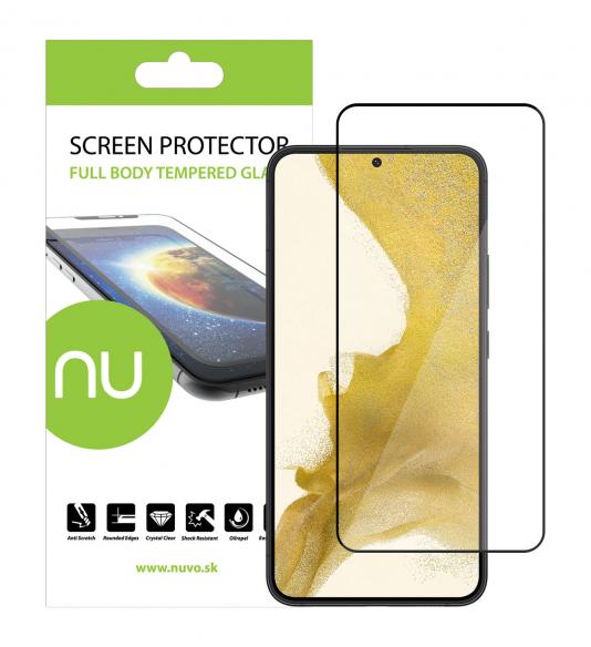 NUVO Tempered Glass Screen Protector for Samsung Galaxy S22+ black