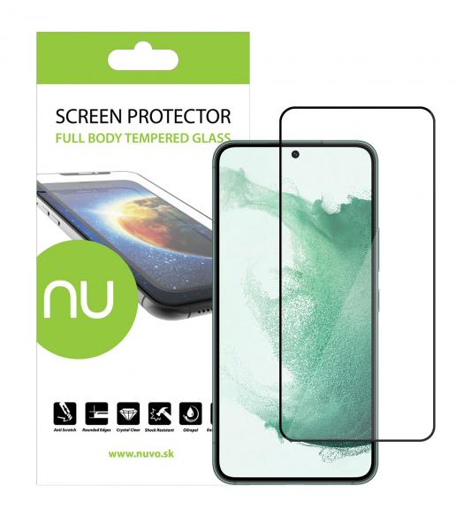 NUVO Tempered Glass Screen Protector for Samsung Galaxy S22 black