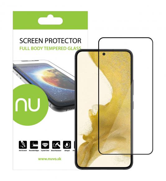 NUVO Tempered Glass Screen Protector for Samsung Galaxy S22 black