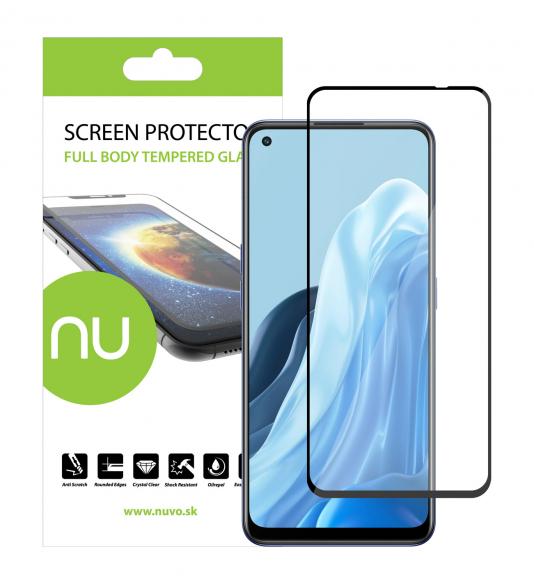 NUVO ochranné sklo na displej pre Oppo Reno7 5G čierny rám