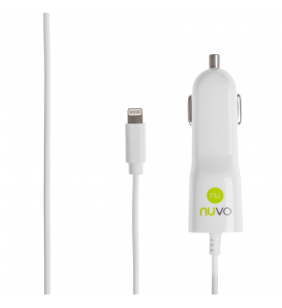 NUVO autonabíjačka s lightning konektorom 1A, biela