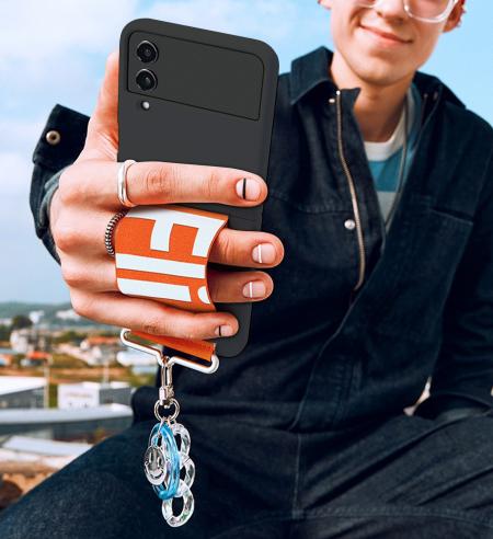 Samsung silikónový kryt s putkom na Galaxy Z Flip4 čierny