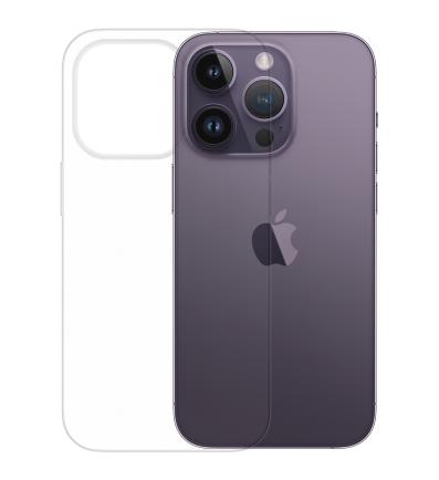 Gumený obal na Apple iPhone 14 Pro priehľadný