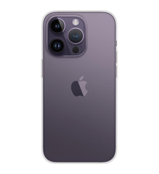 Gumený obal na Apple iPhone 14 Pro priehľadný