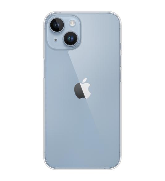 Gumený obal na Apple iPhone 14 priehľadný