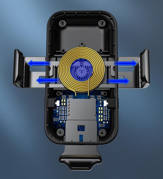 NUVO Car Mount Phone Holder with 15 W Wireless Charging