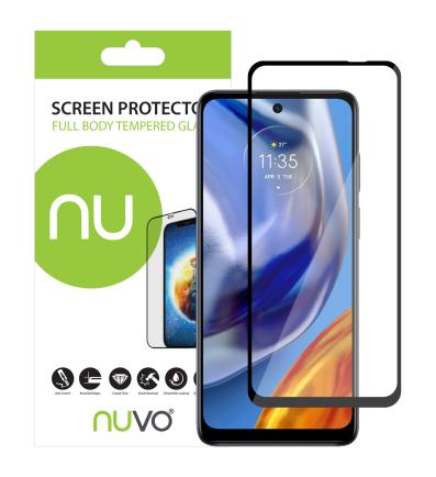 NUVO Tempered Glass Screen Protector for Motorola Moto E32s black