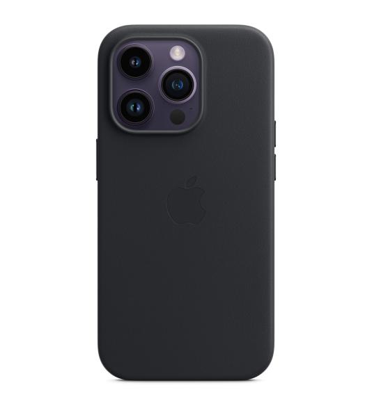 Leather Case with MagSafe for Apple iPhone 14 Pro midnight