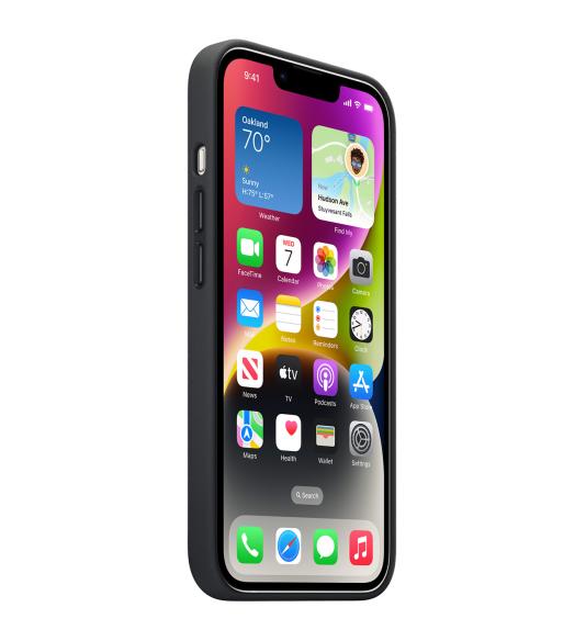 Leather Case with MagSafe for Apple iPhone 14 Plus midnight