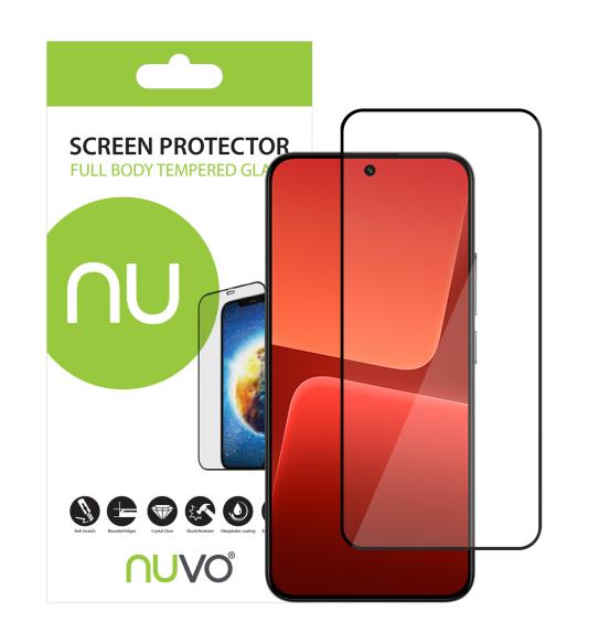 NUVO Tempered Glass Screen Protector for Xiaomi 13 5G black