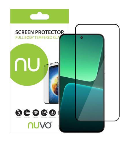 NUVO Tempered Glass Screen Protector for Xiaomi 13 5G black