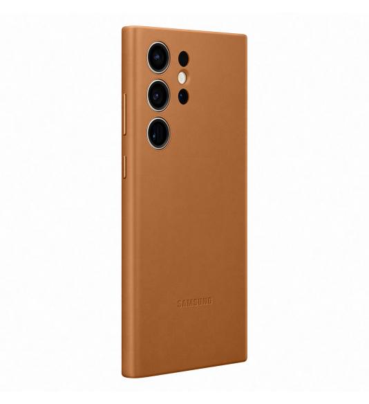 Samsung Leather Cover for Galaxy S23 Ultra brown