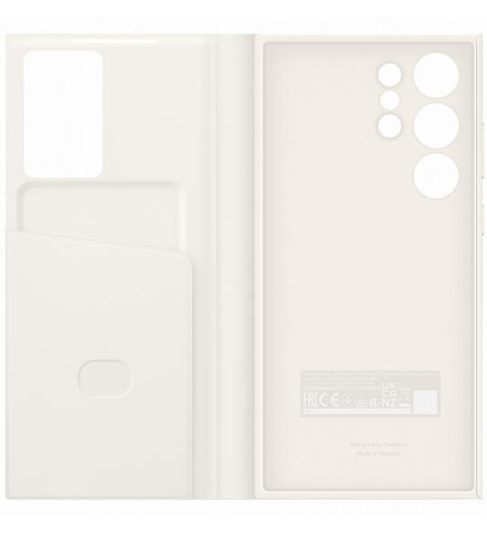 Samsung Clear View Cover puzdro na Galaxy S23 Ultra krémové