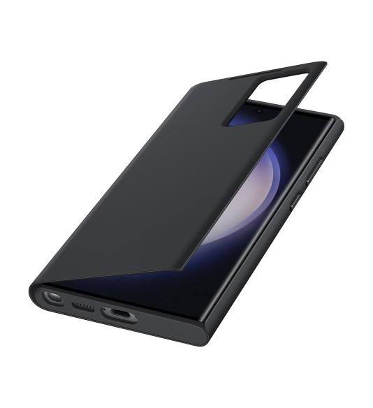 Samsung Clear View Cover puzdro na Galaxy S23 Ultra čierne