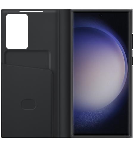 Samsung Clear View Cover puzdro na Galaxy S23 Ultra čierne