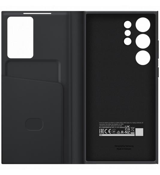 Samsung Clear View Cover for Galaxy S23 Ultra black