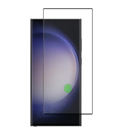 NUVO Tempered Glass Screen Protector for Samsung Galaxy S23 Ultra black