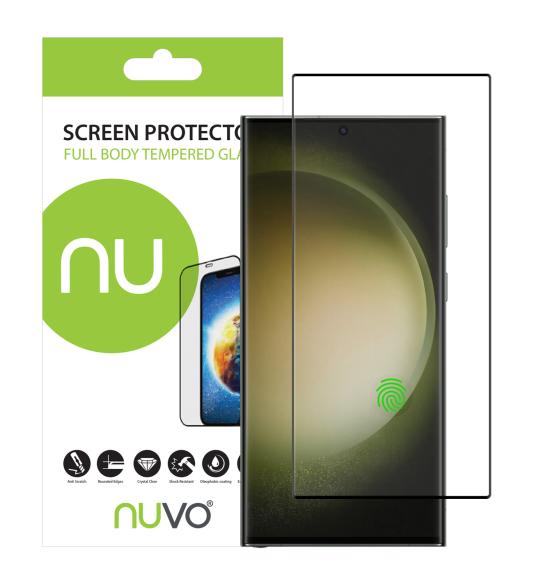 NUVO ochranné sklo na displej pre Samsung Galaxy S23 Ultra čierny rám