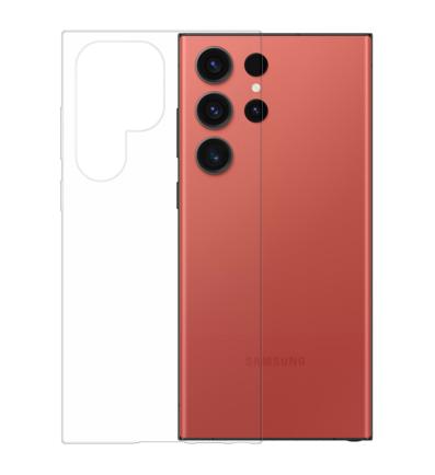 Gumený obal na Samsung Galaxy S23 Ultra priehľadný