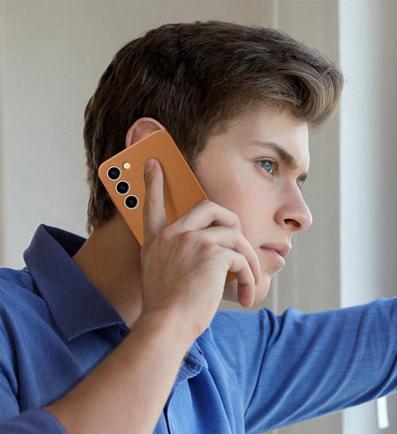 Samsung kožený kryt na Galaxy S23+ hnedý 2