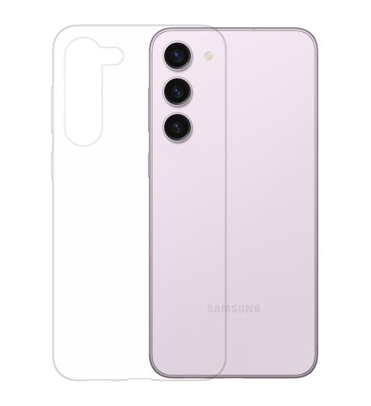 Gumený obal na Samsung Galaxy S23+ priehľadný