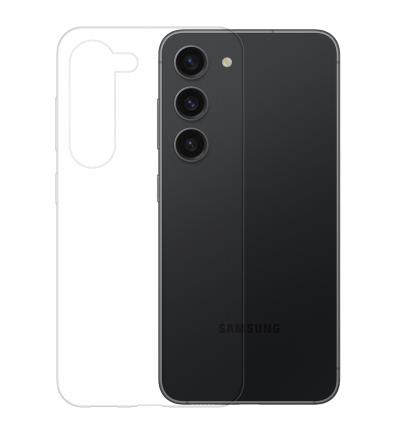 Gumený obal na Samsung Galaxy S23 priehľadný