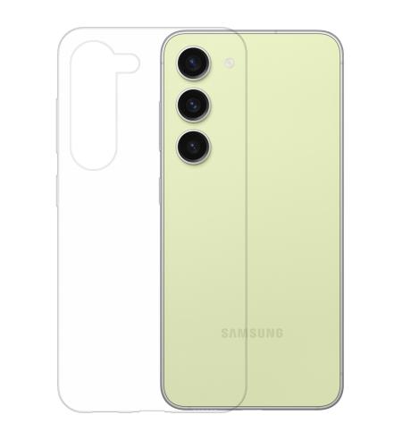 Gumený obal na Samsung Galaxy S23 priehľadný