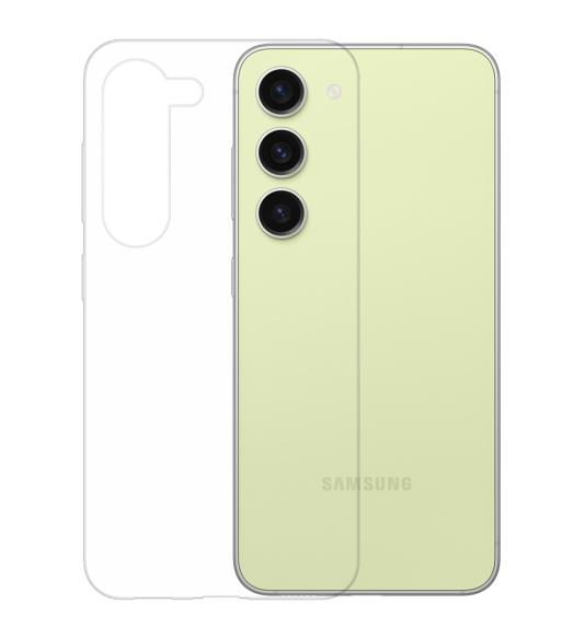 Gumený obal na Samsung Galaxy S23 priehľadný